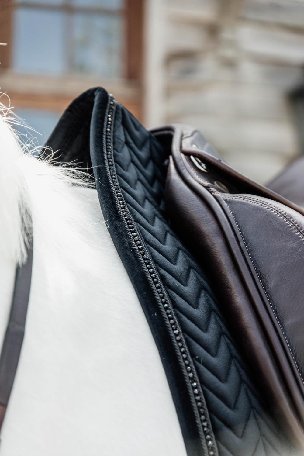 Kentucky Horsewear - Samt Schabracke - Satteldecke - Dressur - Perlen - Schwarz