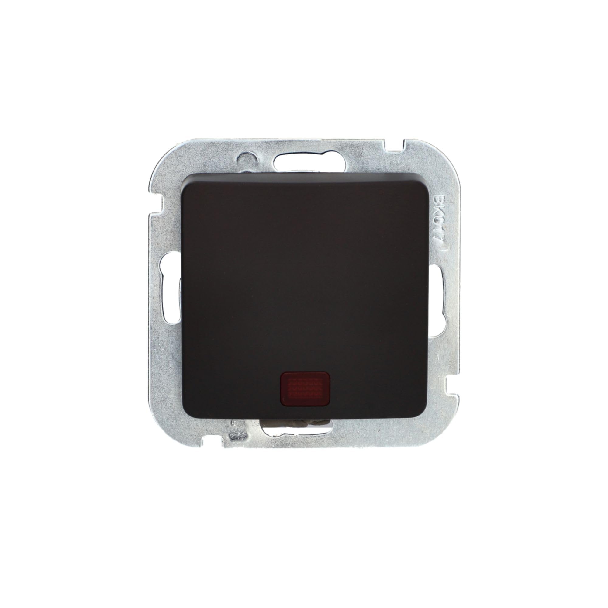 UNITEC Monaco Control Toggle Switch with Plug-In Terminals and Control Lamp, Anthracite, Pack of 1