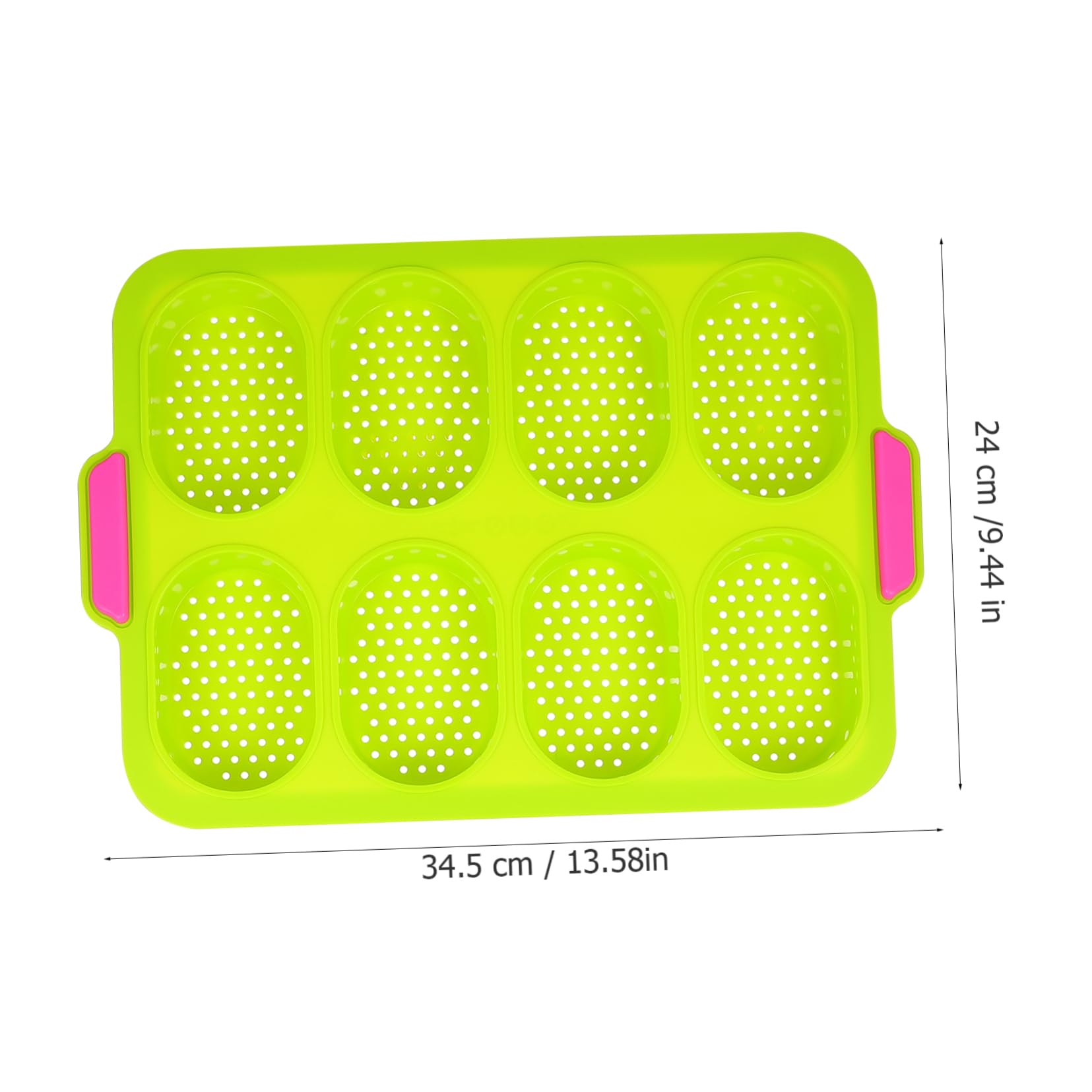 OKUMEYR 2pcs Non-stick Silicone Baking Molds for French Bread Seamless Design Easy Demoulding for Homemade Bread Cheese Biscuits Baking Plate