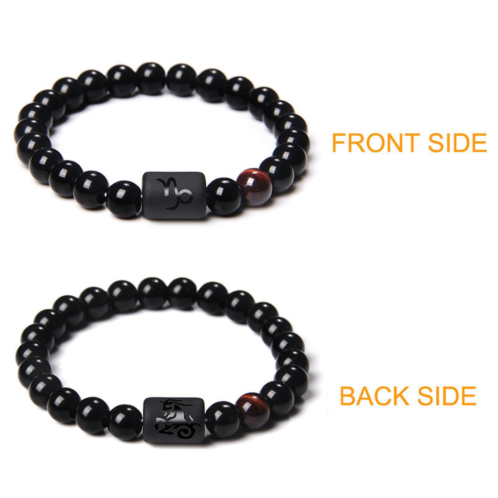 CMBSSTFC Perline in Pietra Naturale Segni Bracciale Amici Coppie Costellazione Bracciale con Perline Elasticizzate per Uomo Donna Regalo Gioielli