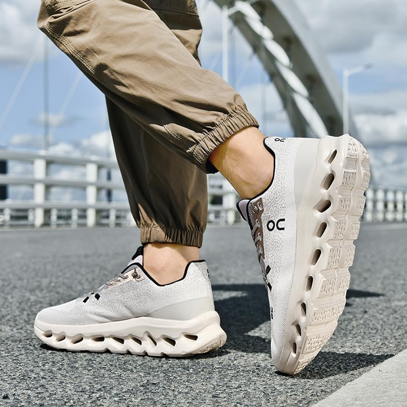 Men’s Running Shoes Lightweight Cushioned Breathable Sneakers Comfortable Trainers with Slip Resistant Outsole for Jogging Walking and Daily Workout - Image 2