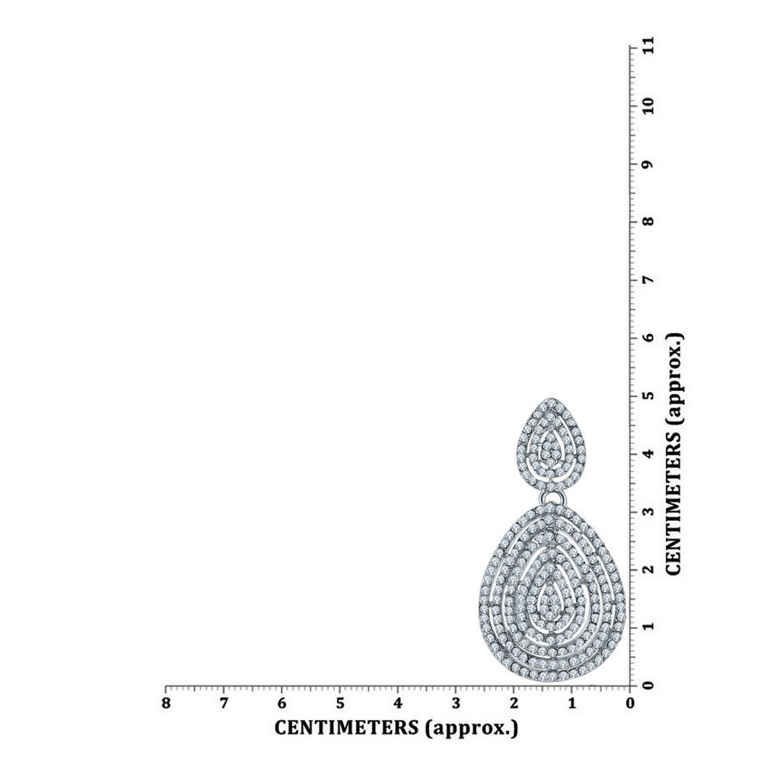 Luxuria Edition Sparkling Off-White Earrings Combo