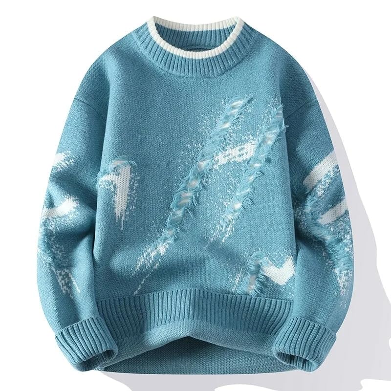 Autumn Winter Knit Sweater Men Patchwork Casual Pullovers O-Neck Knitted Pullover Sweaters Men2