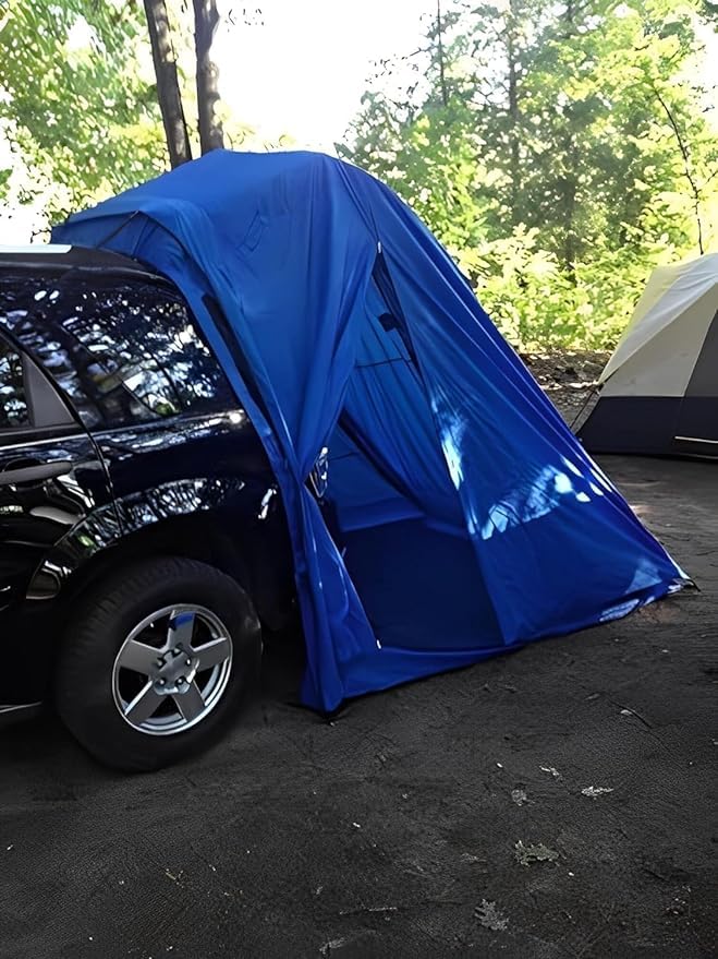 Carpa para SUV para Camping y Senderismo, Ligera con Cubierta Impermeable y Estacas, Carpa Universal para Puerta Trasera de Autos, SUVs, Camionetas, Hatchbacks de 6' x 6.5' miniatura 6