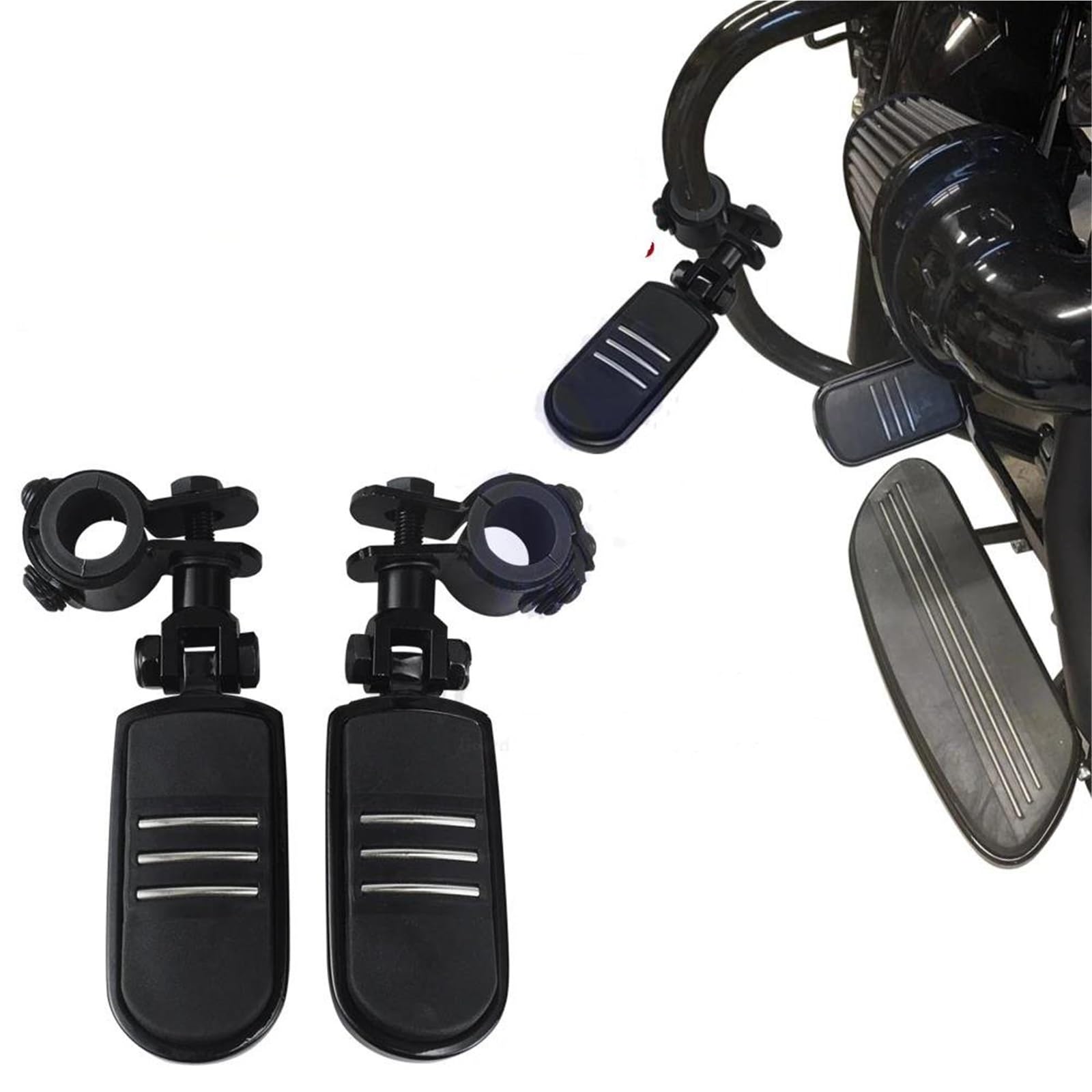Accesorios para clavijas Reposapiés Abrazadera Pedal Motocicletas Para Harley, Para Honda, Street Glide, Para Road King, Para Electra, Para Davidson, Dyna, Estriberas De Carretera 1" Y 1-1/4"