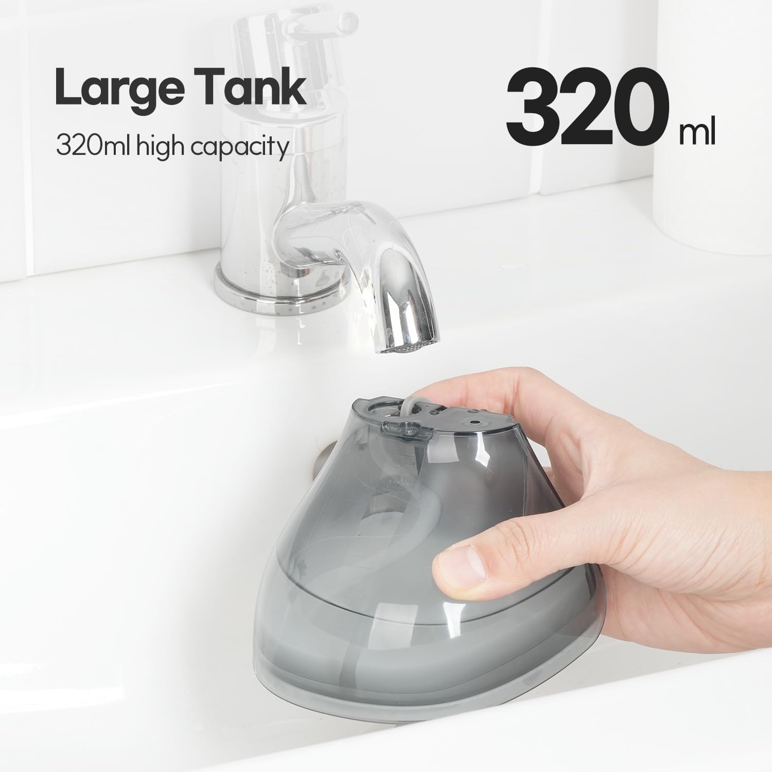 OKYUK Dampfglätter 1800W, Tragbarer Steamer für Kleidung, 320ml Wassertank, Schnellaufheizung, Dampfbügeleisen inkl. 2 Bürsten, Ideal für Reise & Zuhause, Faltenentferner gegen Bakterien(Weiß)