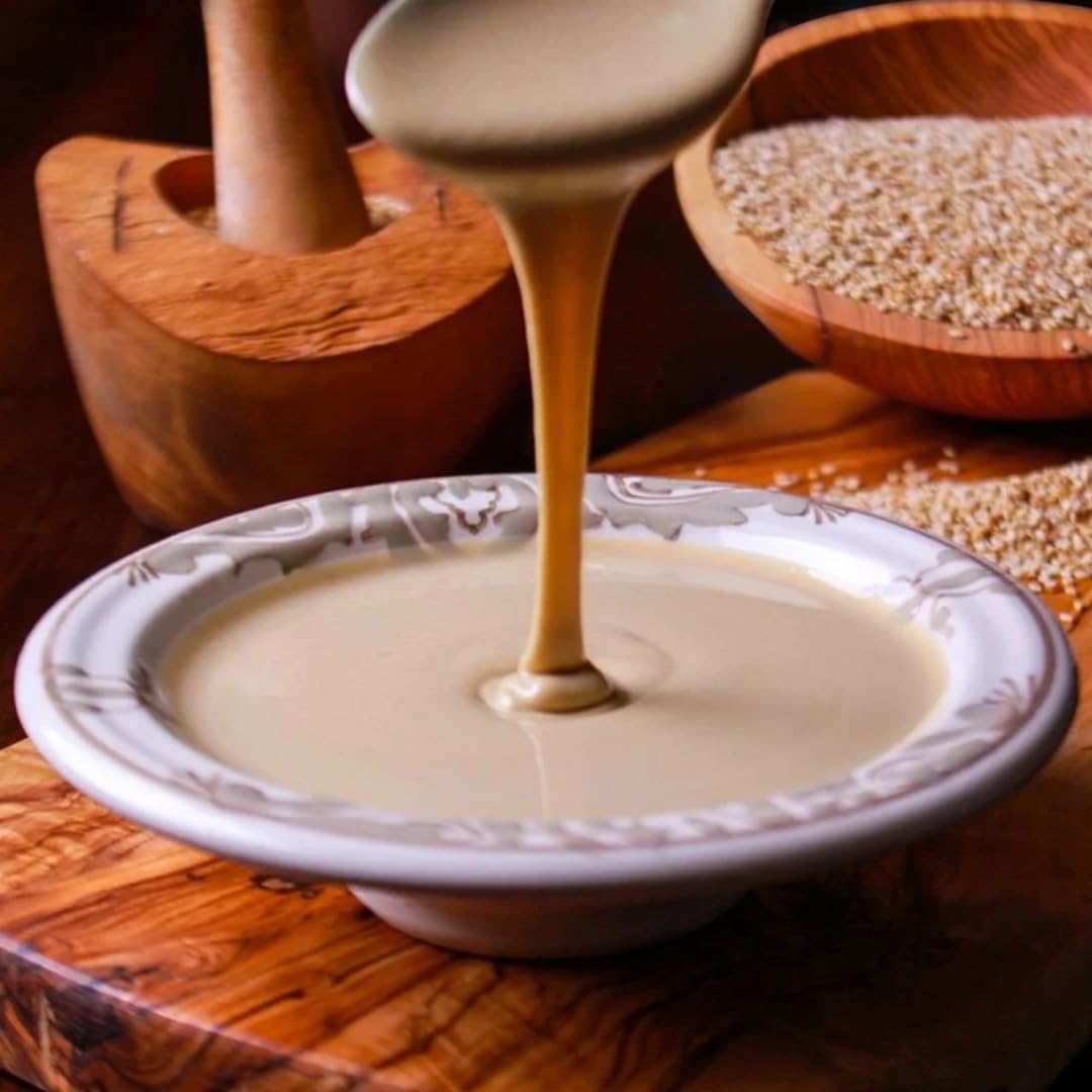 By Pufai Grocery, Koska Tahini Pâte de sésame traditionnelle turque Dessert Kadayif Pâte de chocolat Kadaifi Dubaï Pâte de chocolat Tahin Aromatique, spécialité orientale arabe typique 300 g x 5