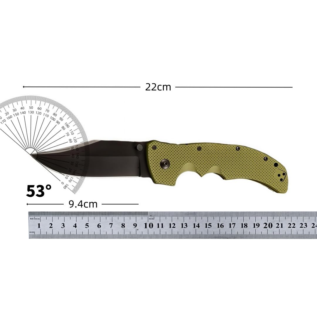 Generisch Klappmesser mit S35VN-Stahl und G10-Griff,Grün - Spitze