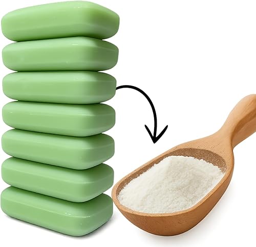 Detergente natural para ropa DIY, muele las barras de jabón en polvo, mezcla con bórax y soda, para hacer detergente hipoalergénico - Alternativa