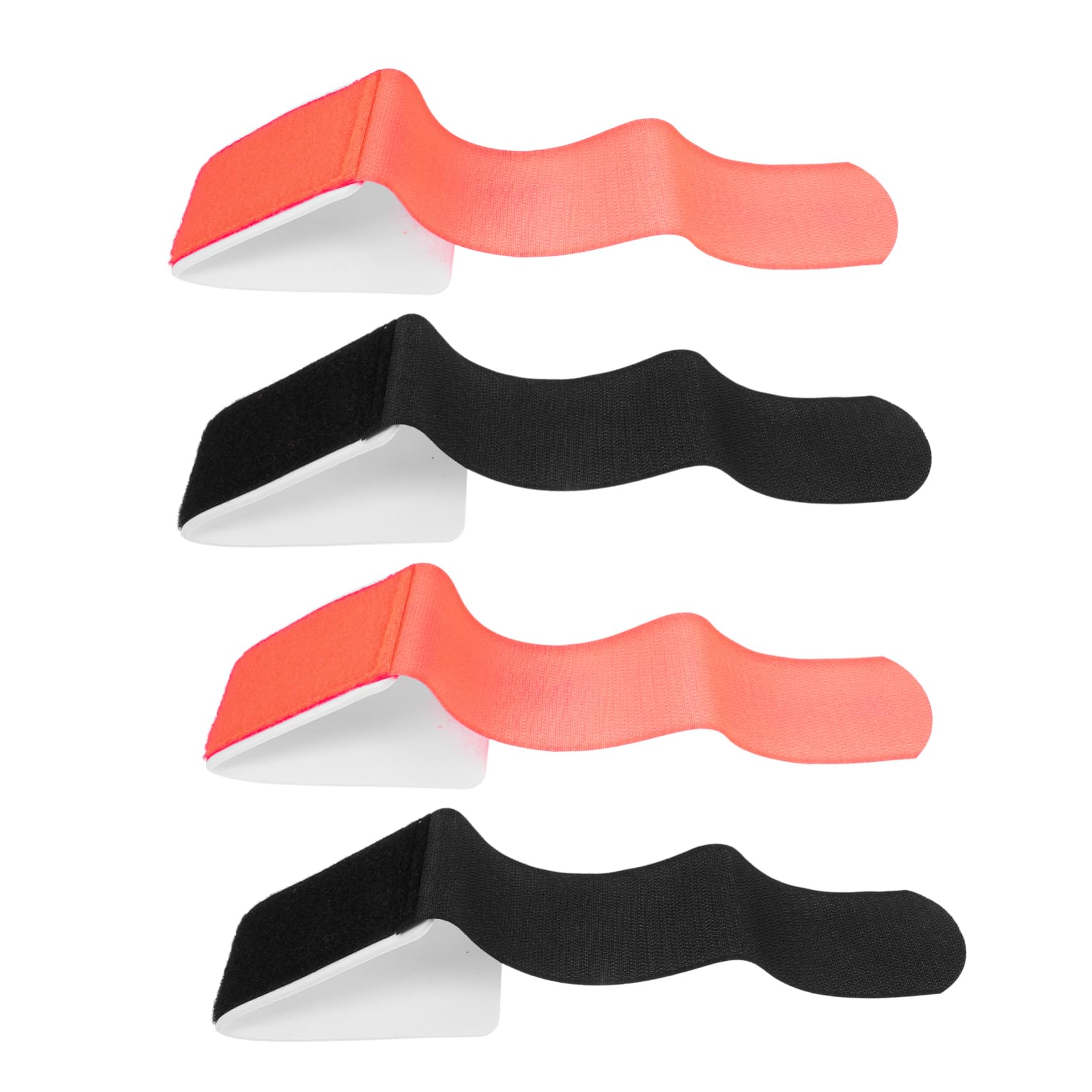 BESTonZON 4pcs Adjustable Ski Fasteners Tape Ergonomic Ski Wraps Ties Poles Winter Comfortable Fit Enhanced Stability