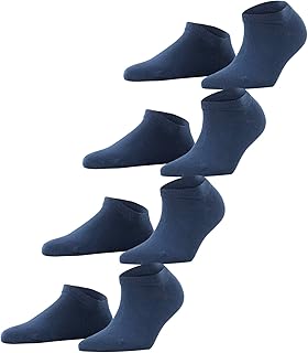 Solid W Sn Algodón Lisos Calcetines Cortos (Pack de 4) para Mujer