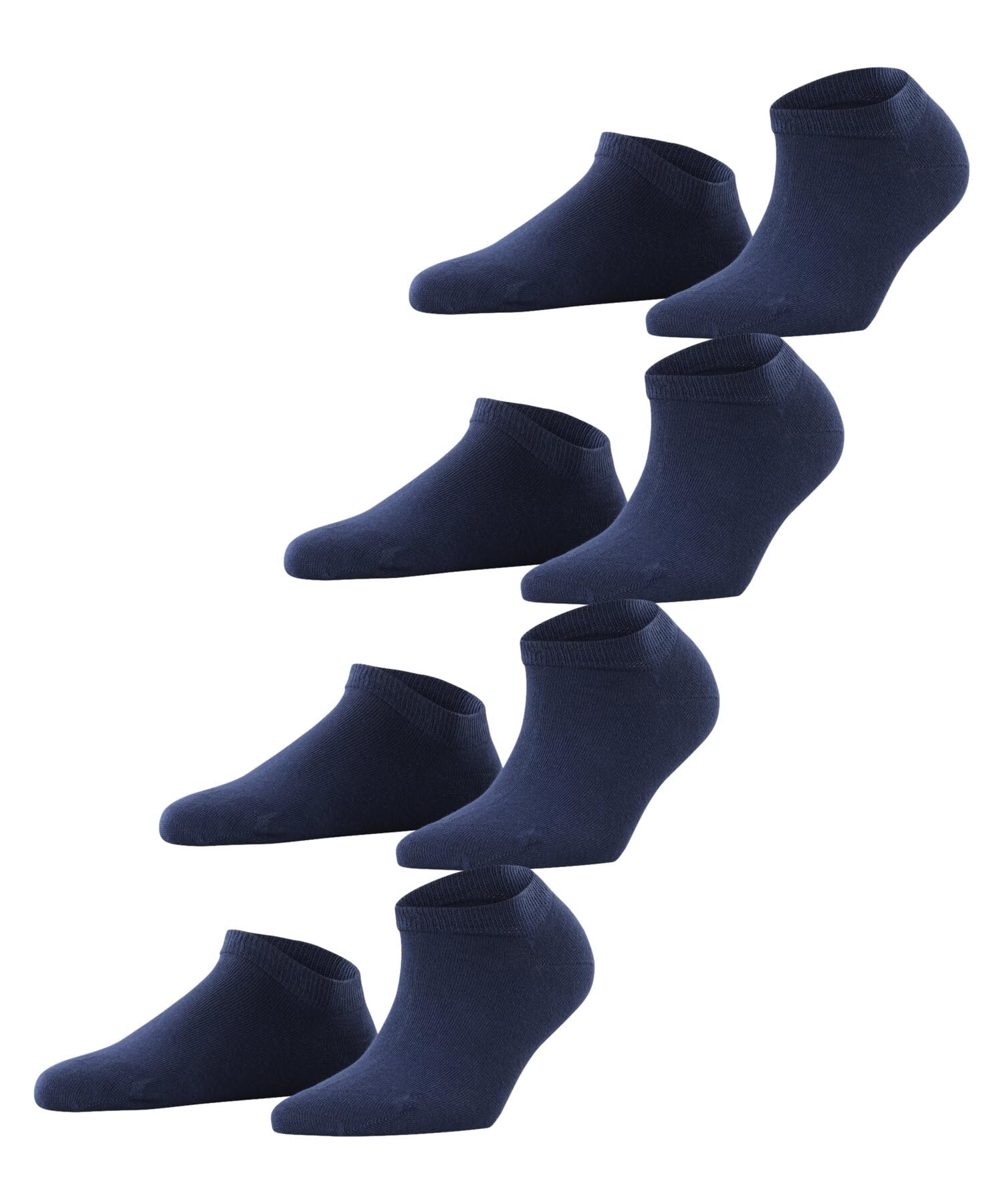 ESPRIT Women's Solid W Sn Cotton Low-Cut Plain multipack Trainer Socks, Blue Marine 6120, 3.5-7