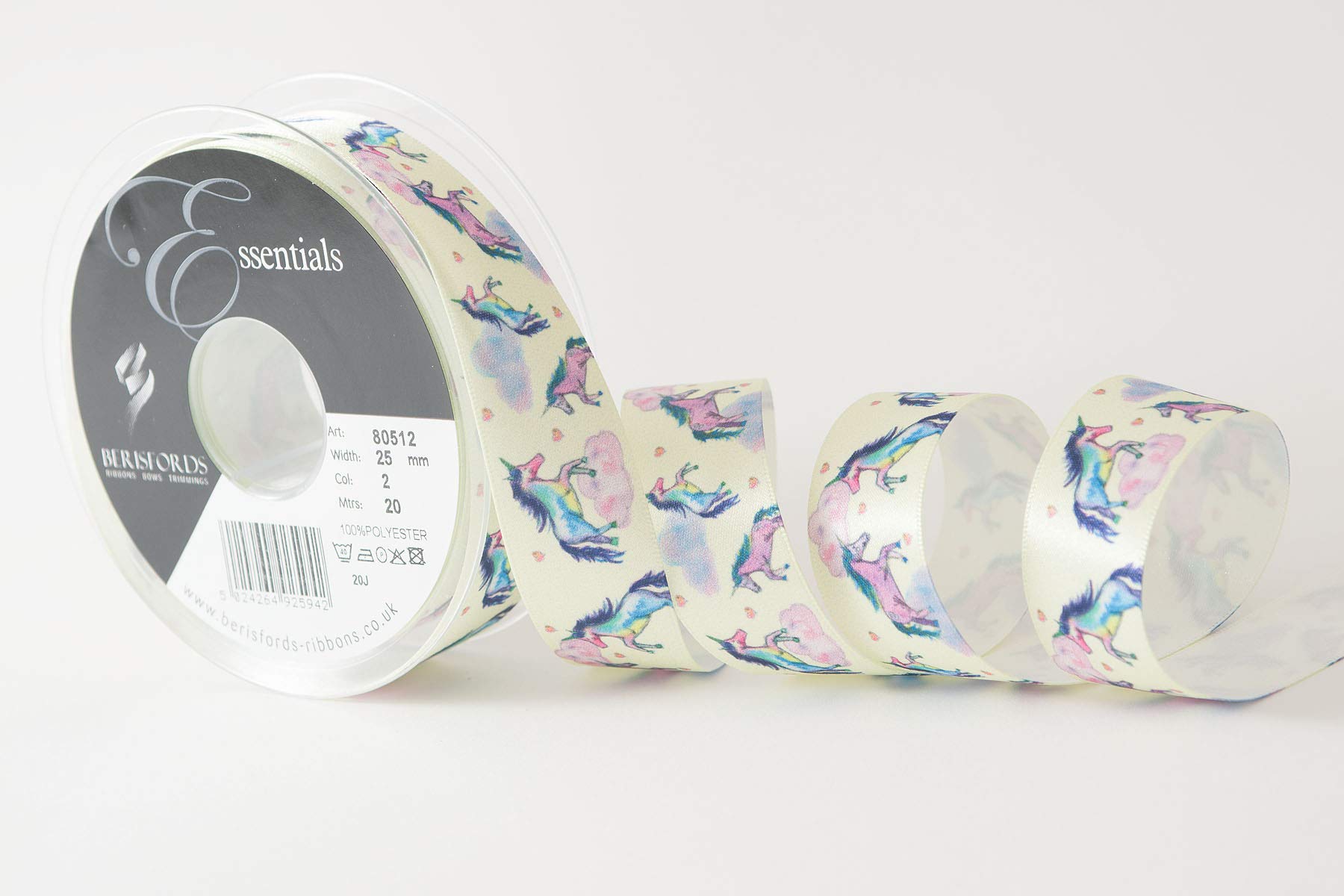 Berisfords “Unicorn Dreams” Satin Ribbon – 25mm x 20m Roll