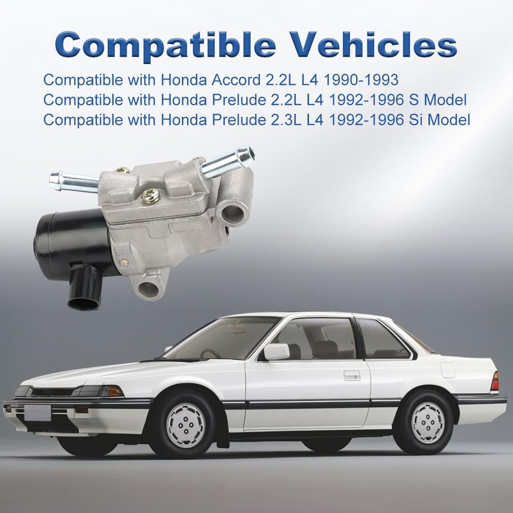 Fuel Injection Idle Air Control Valve Compatible with Honda Accord 1990-1993 Prelude 1992-1996 Prelude 1992-1996 IAC Idle Air Control Valve Replacement for 36450PT3A01 36450-PT3-A01 AC181