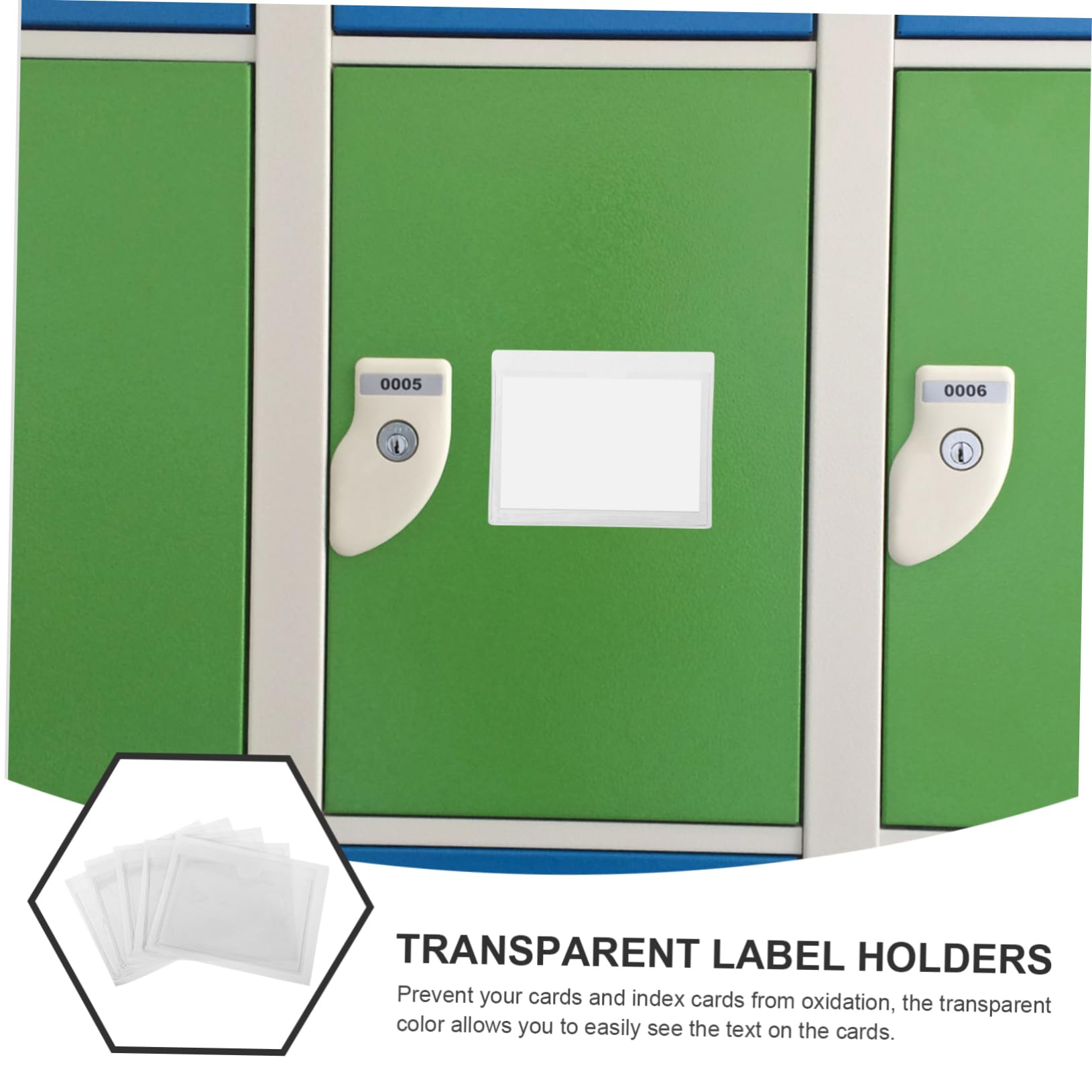 Toddmomy 50pezzi Etichette Adesivo Buste Trasparenti Per Carte Tasche Per Etichette Forniture Per Magazzino Buste in Plastica