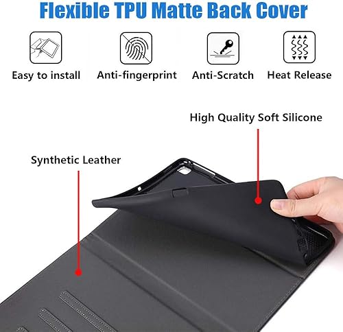 Miniatura 7 de Funda para Samsung Galaxy Tab A7 de 10.4 pulgadas 20222020 SM-T500T503T505T507T509, Funny Words with Blue Sea Turtle on Rustic Wood Board Slim PU