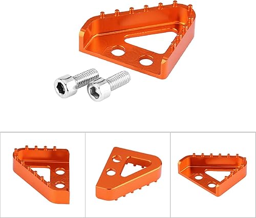 Miniatura 5 de Motocicleta CNC Pedal de freno trasero Placa de paso Punta para RC125 200 390 o 690 990 Negro pedal de freno trasero Control de pie (naranja)