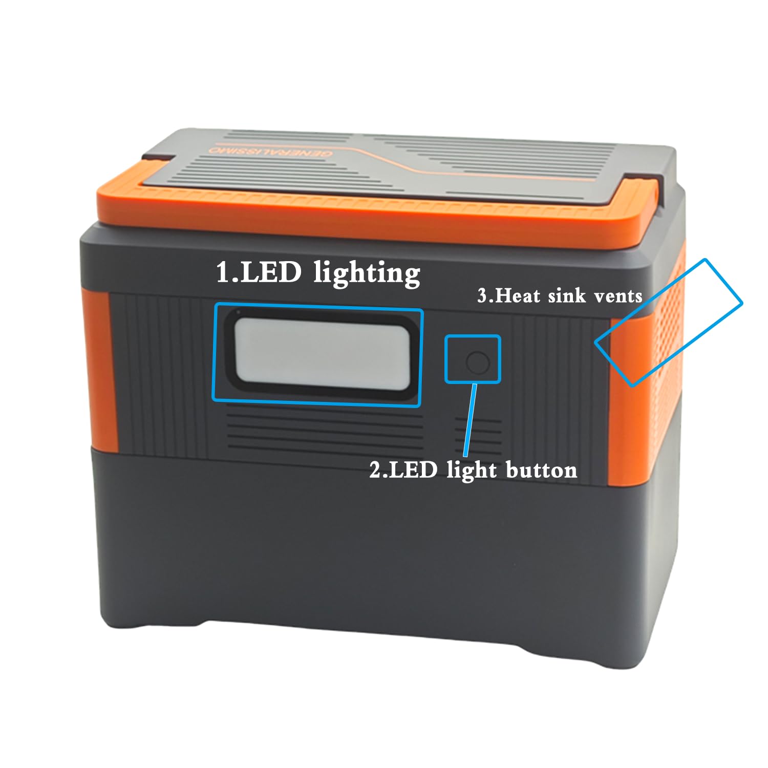 Générateur Électrique Portable 555Wh Station Énergie Solaire Batterie Lithium-ion de Secours Prise CA Onde Sinusoïdale Pure Lumière LED USB Alimentation pour Camping Maison Urgence