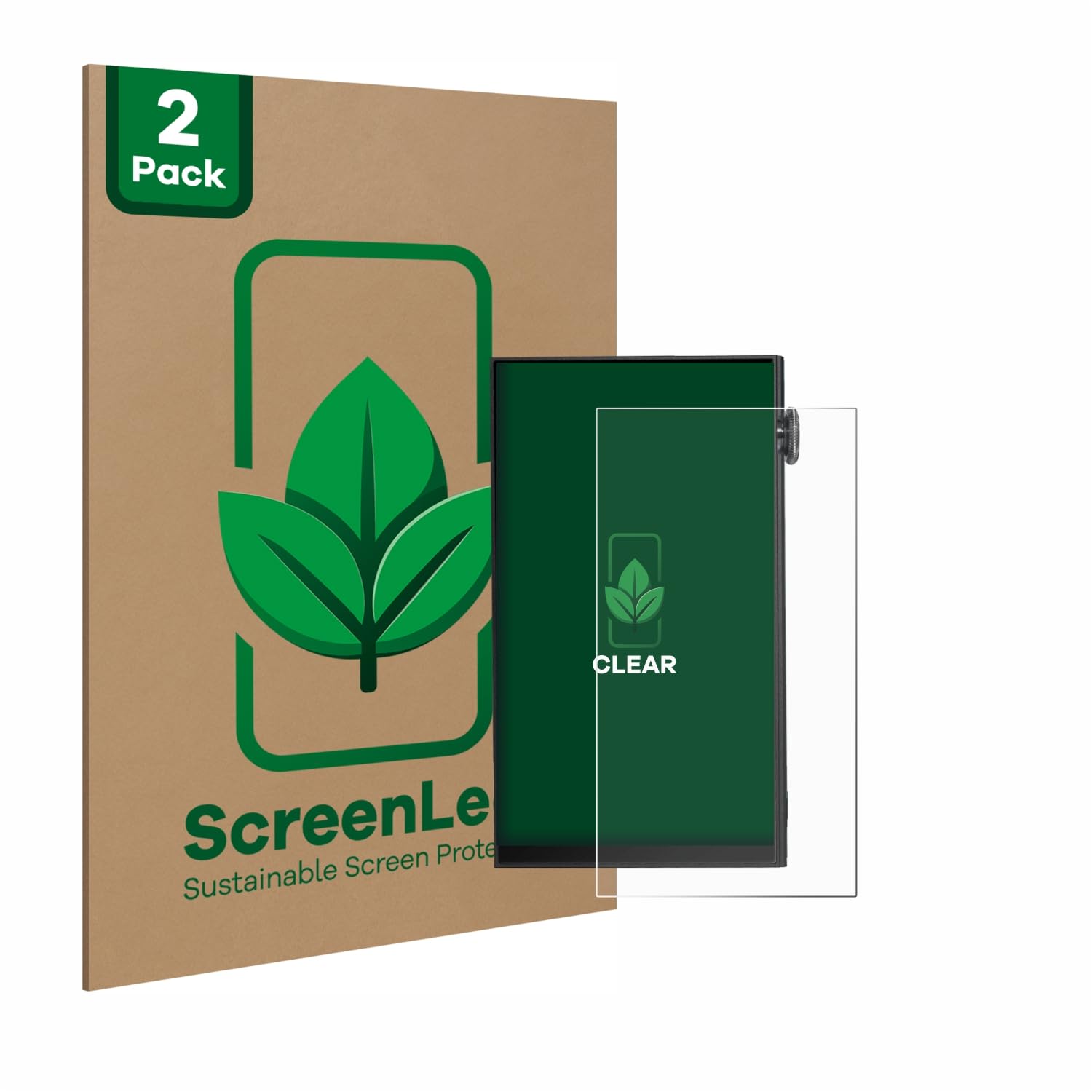 ScreenLeaf (2 Pack Screen Protector Compatible with iBasso DX180 [Sustainable Screen Protection, Clear, Anti-Scratch]