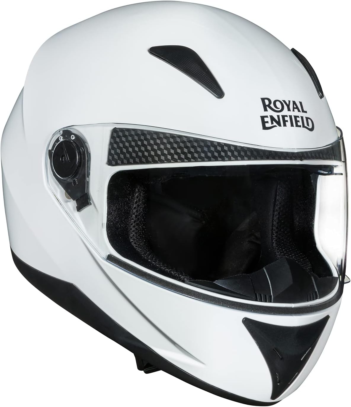 Royal Enfield Sundown Full Face Helmet with Clear Visor Gloss White, Size: L(59-60cm)