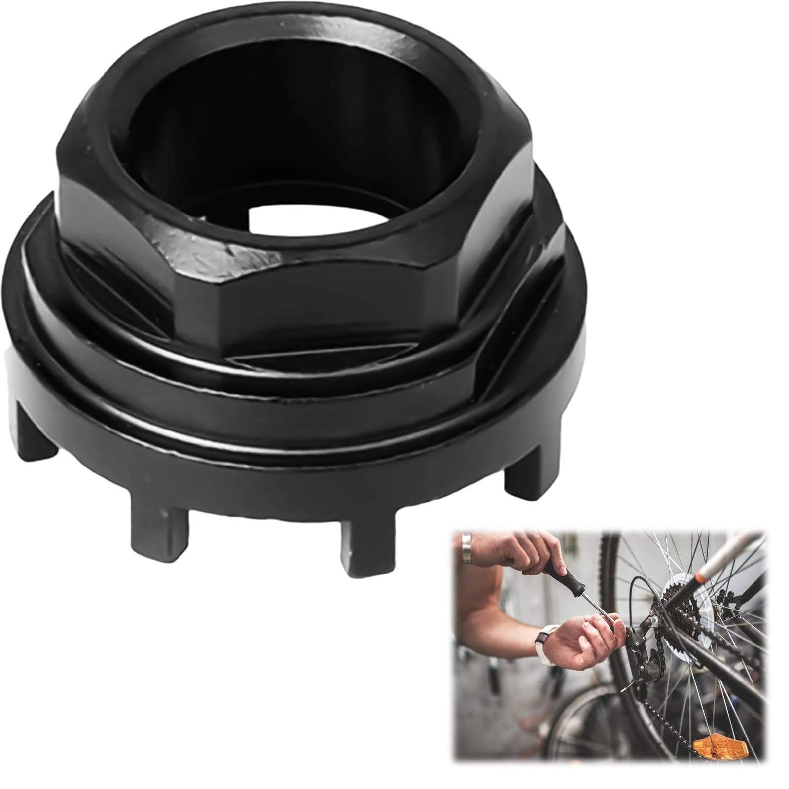 Adaptador De Anillo De Bloqueo De Cadena De Bicicleta, Herramienta De Extracción CNC De 12 Velocidad, Herramientas De Instalación Directa De Bicicleta Para Shimano M7100, M8100, M9100 - AliExprs