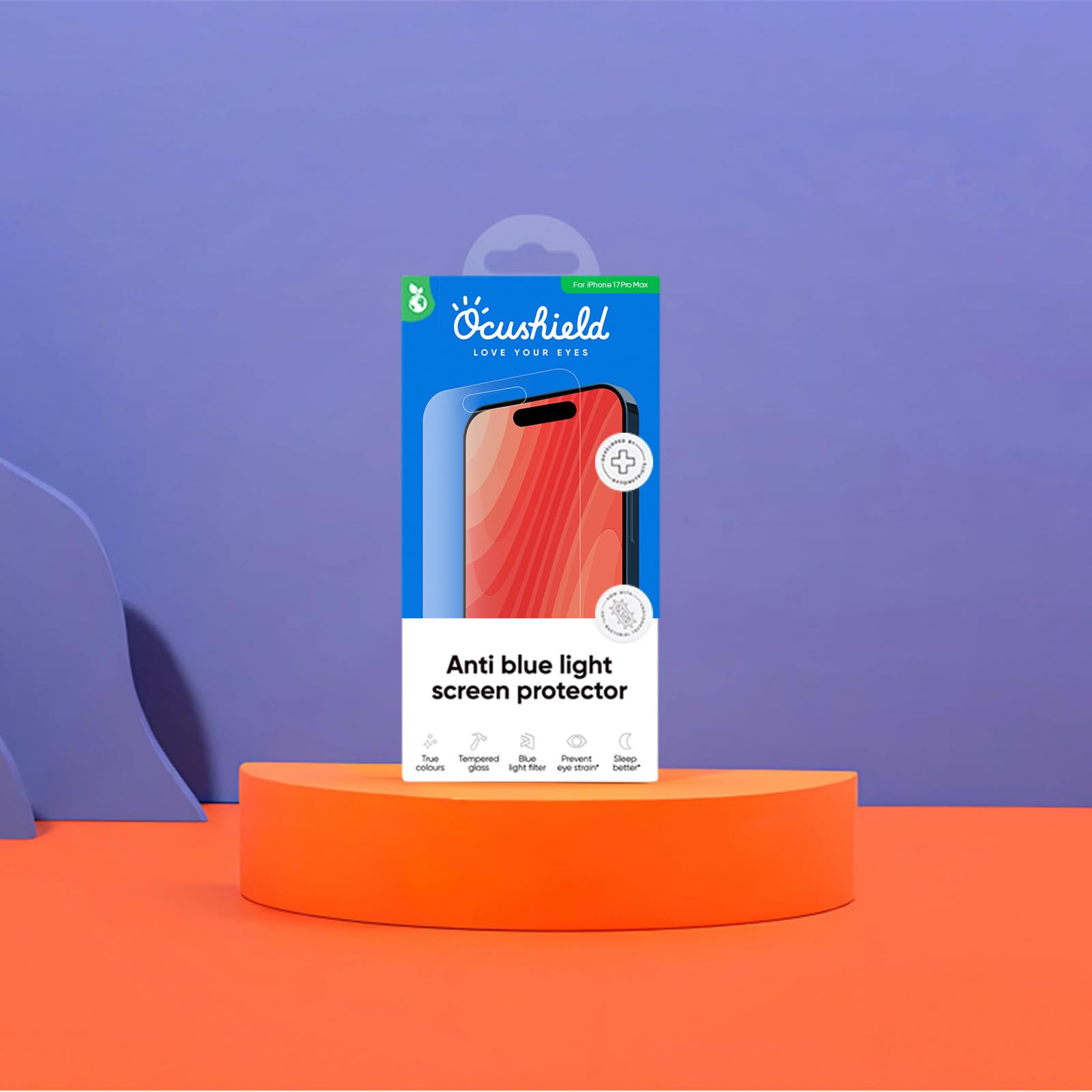 Ocushield Protector de pantalla de privacidad para 17 Max - Cristal templado antiespía, filtro de luz azul, 95% de transparencia, instalación sin burbujas, resistente a los arañazos, compatible con