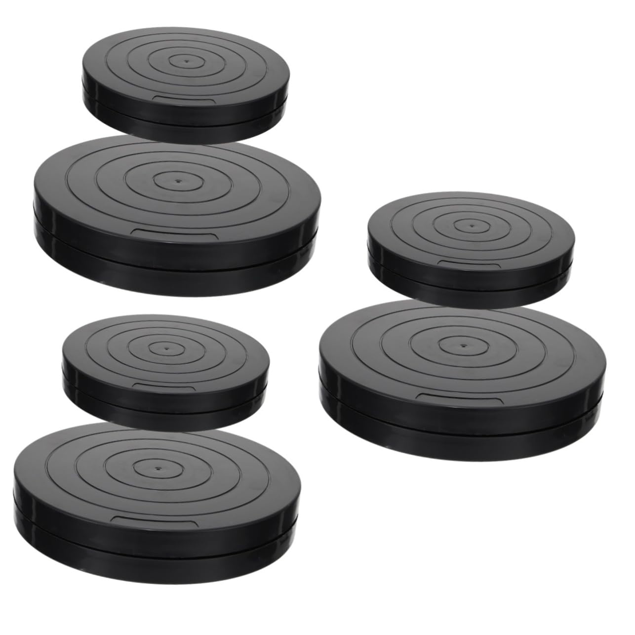 Gadpiparty 3 Series Mesa Rotativa De Escultura De Arcilla Cerámica Placa Giratoria Tocadiscos Giratorio Girar La Escultura De La Plataforma Giratoria El Plastico Negro 2 Piezas X 3