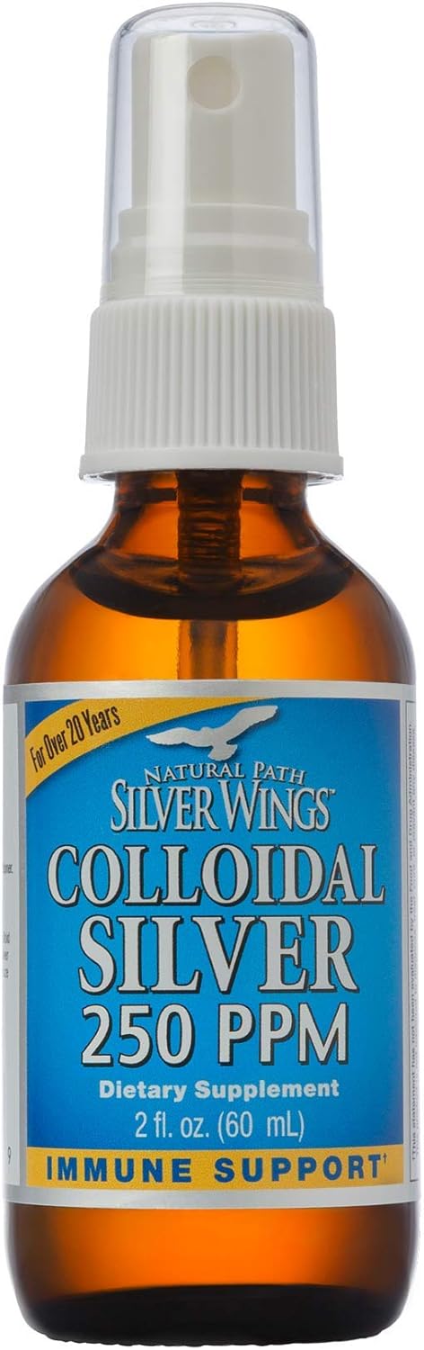 Natural Path Silver Wings Colloidal Silver 50 PPM, 2oz Spray, Golden Yellow : Health & Household