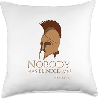 Ancient Greek Mythology - Odysseus & Cyclops Polyphemus Throw Pillow
