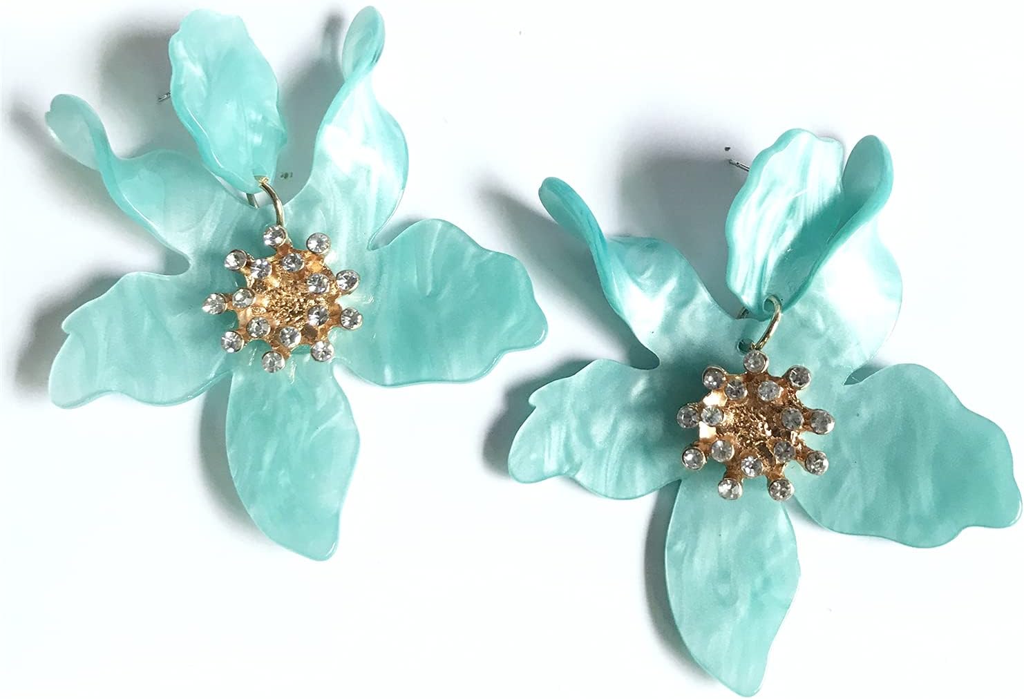 ANDPAI Unique Bohemian Oversized Acrylic Resin Flower Dangle Drop Earrings Retro Large Hawaii Flower Lei Earrings for Women Statement Jewelry Gifts - Image 7