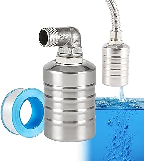 Automatic Water Level Control Valve,1/2 Inch Side Inlet,304 Stainless Steel Auto Shut Off Ball Mini Float Valve, Suitable for Water Tanks, Ponds, Livestock Water Troughs, Aquariums, etc(1PCS)