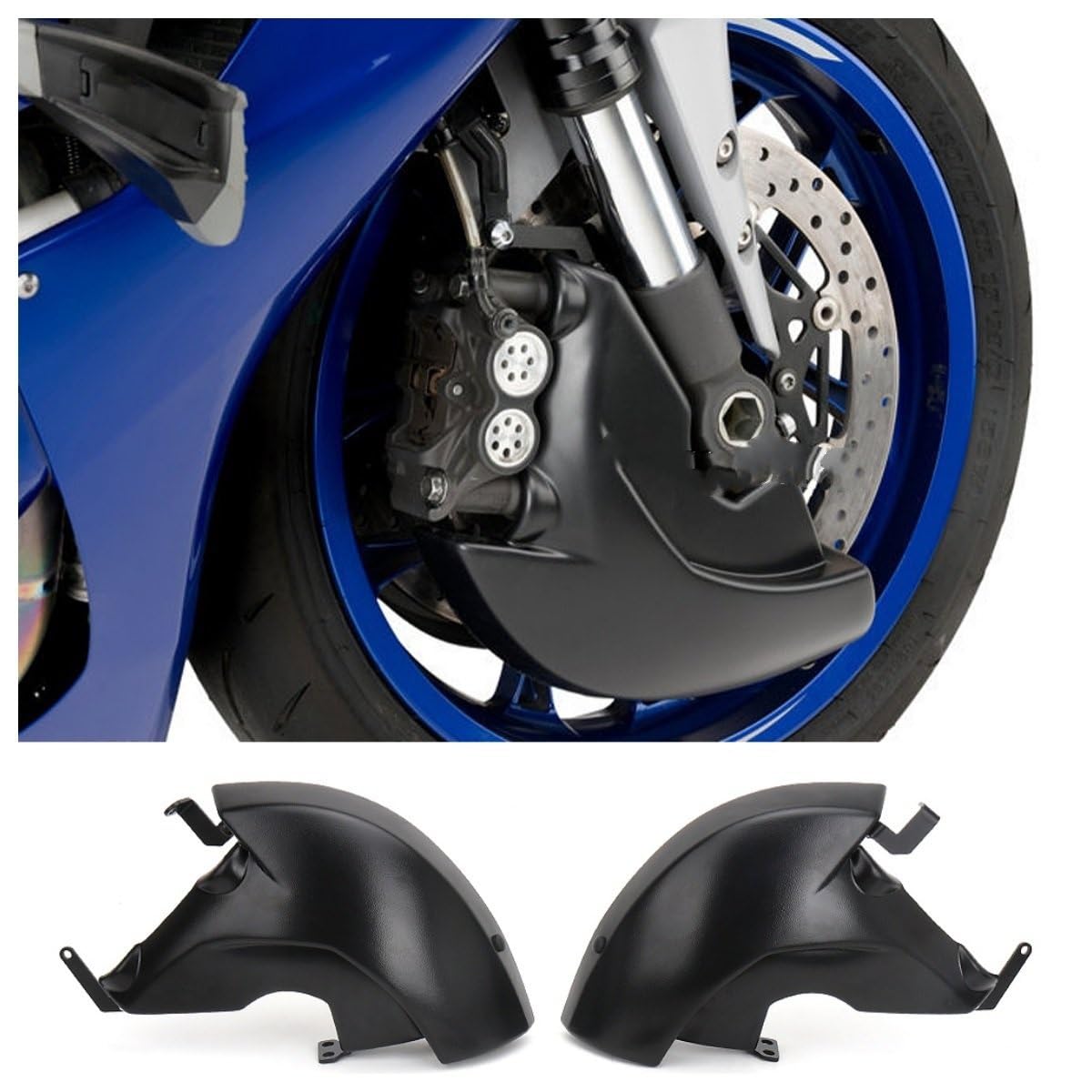 Conducto de Aire Conducto Aire Freno Delantero para YZF R1 2020 2021 2022 2023 2024. | Accesorios de motocicleta ABS pinza de freno conductos de refrigeración de aire enfriador de disco delantero(B)