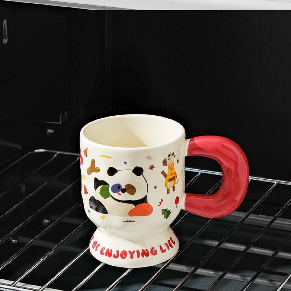 Tazza da caffè con motivo animale, 450 ml, in porcellana, divertente