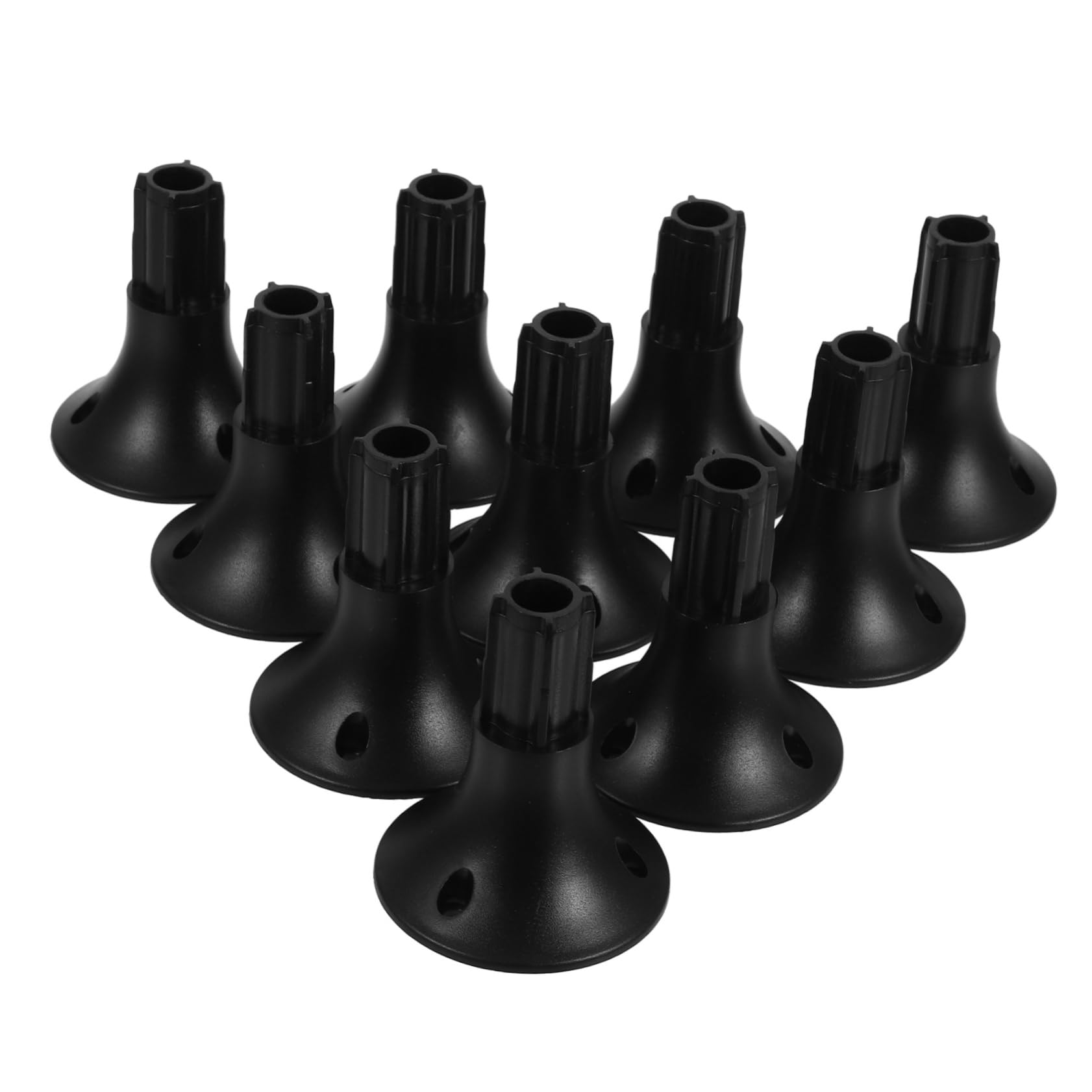 Vaguelly Lawn Light Base 10 Pack Solar Garden Lights Replacement Parts Outdoor Lamp Post Base Simple Install Strong Abs Plastic