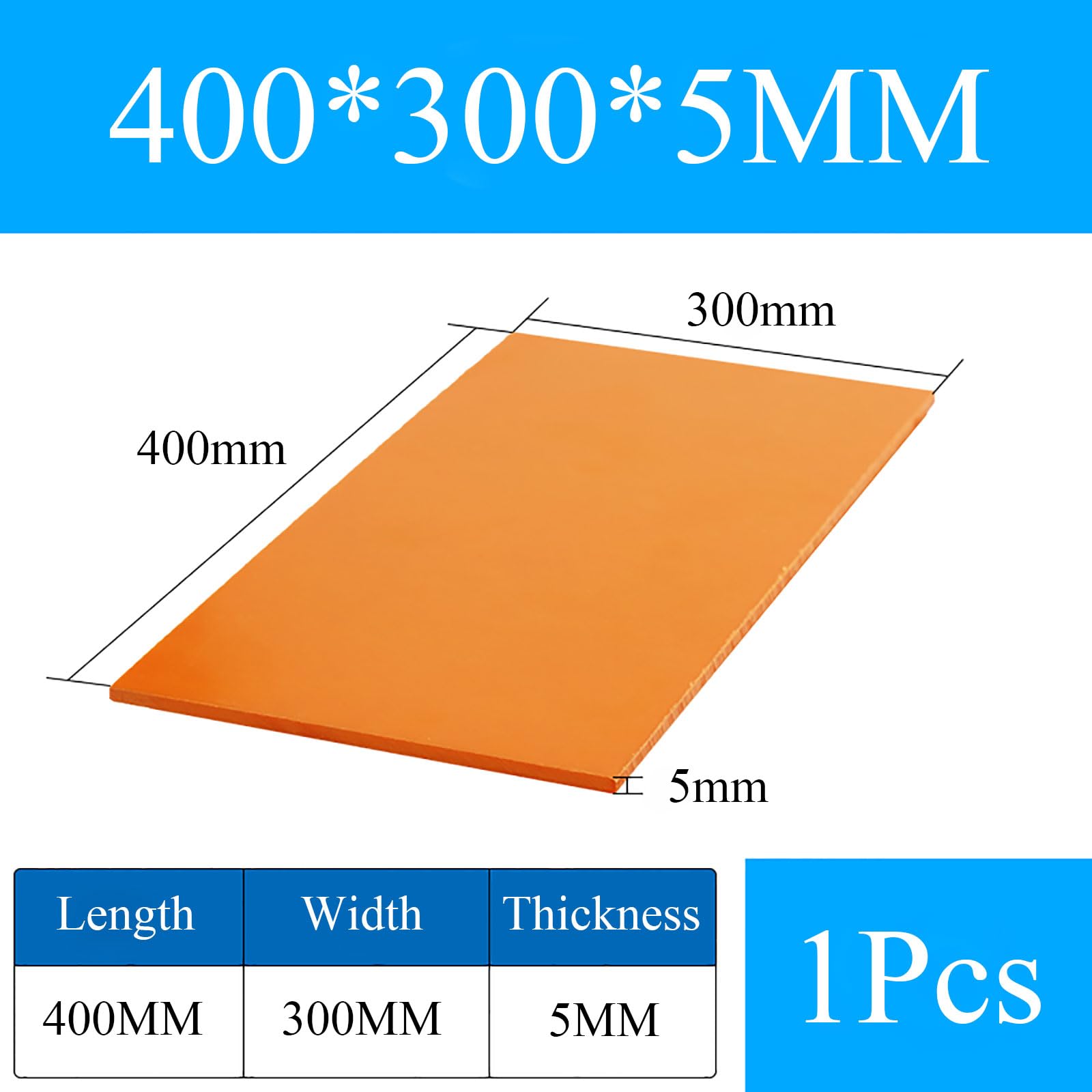 COYOUCO Bakelite Phenolic Laminated Resin Board Sheet for Electrical And Electronic Fixtures, DIY And Crafts, 4/5/6 X 400 X 300Mm,400 * 300 * 5mm