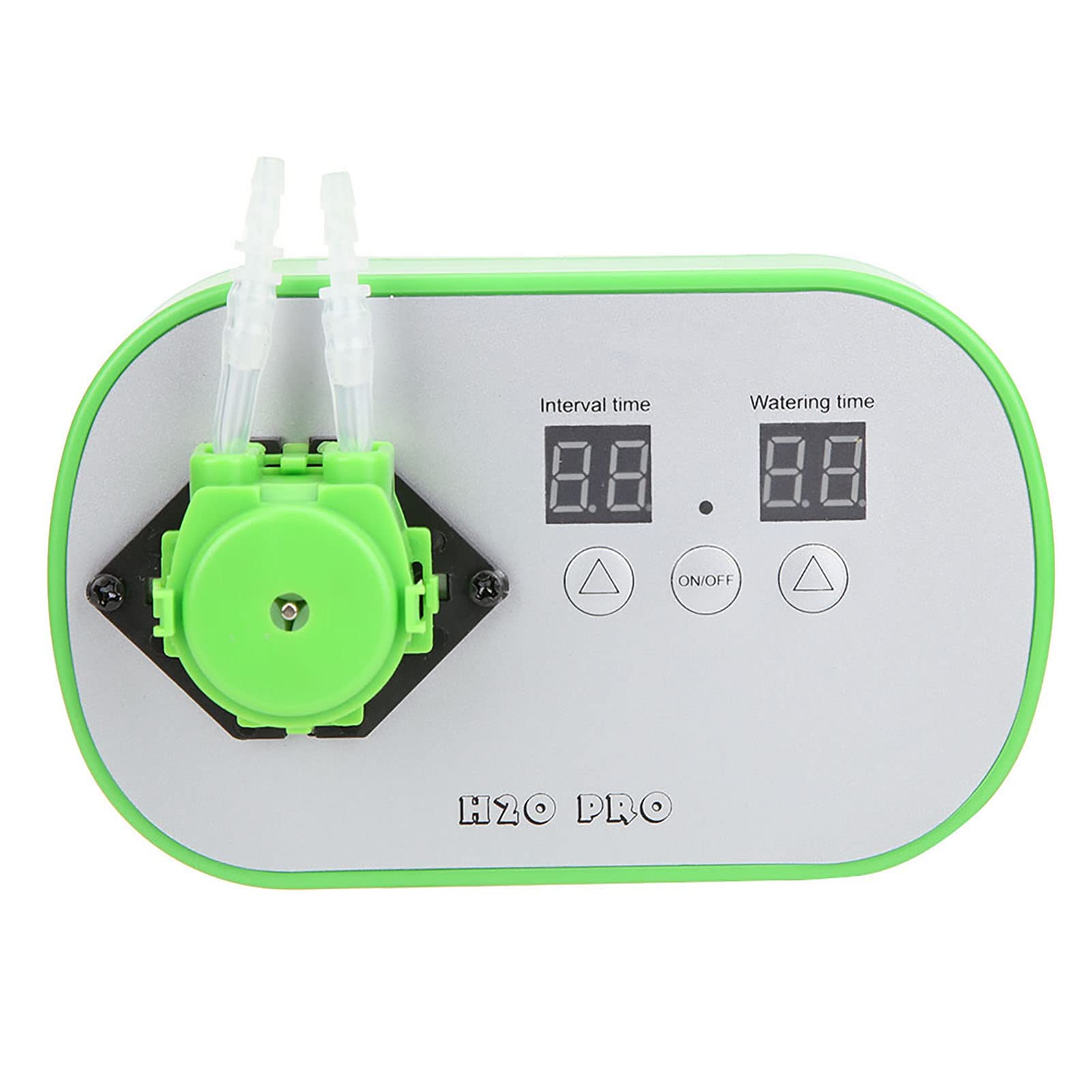 Hyuduo di Irrigazione Automatico Kit di Irrigazione a Goccia Intelligente Pompa dell'acqua Peristaltica 12V 100 Ml Impostazioni Timer Minimo da 1 a 15 Giorni per Piante da Interno Serra Balcone