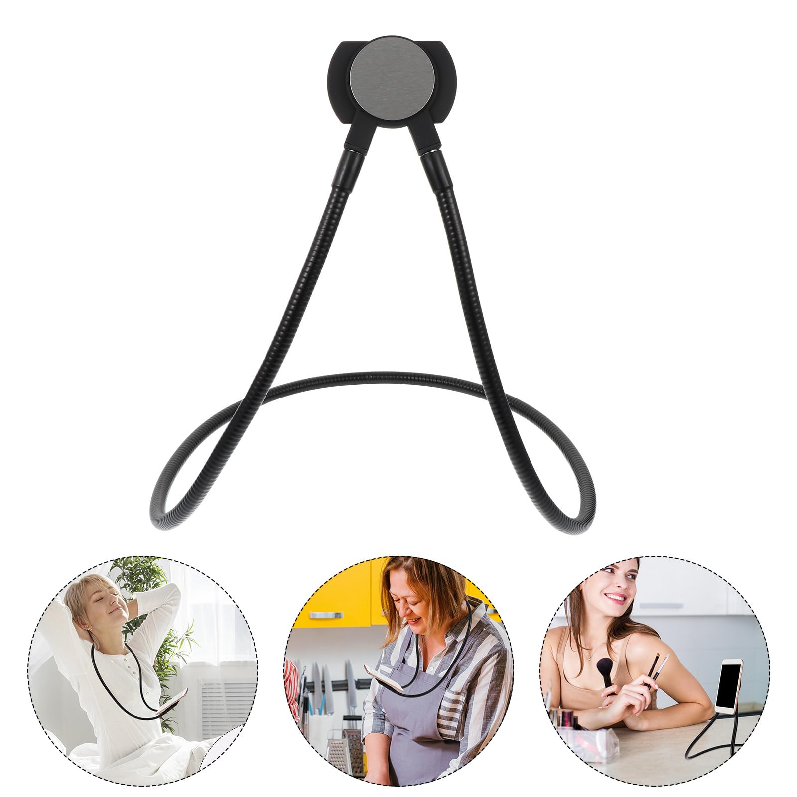 CHILDWEET Support de Téléphone Magnétique Paresseux pour Cou Réglable 360° Matériau Plastique et Métal Support Portable pour Voiture et Lit Confortable Cou Épaules Compact et Léger