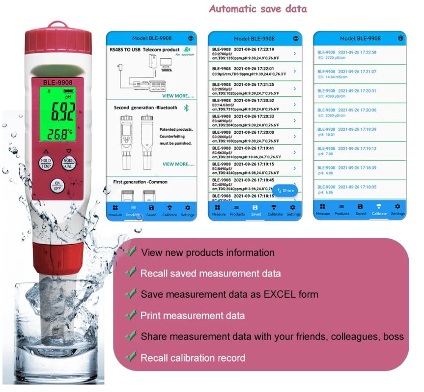 BLE-9908 Automatic Data Saving and App Features