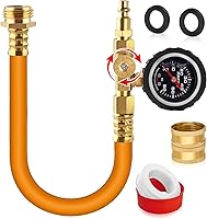 Vista 9 de Kit de invierno para RV mejorado Boltigen, manguera de invierno de 17'' para RV con medidor de presión de aceite y válvula de control, kit