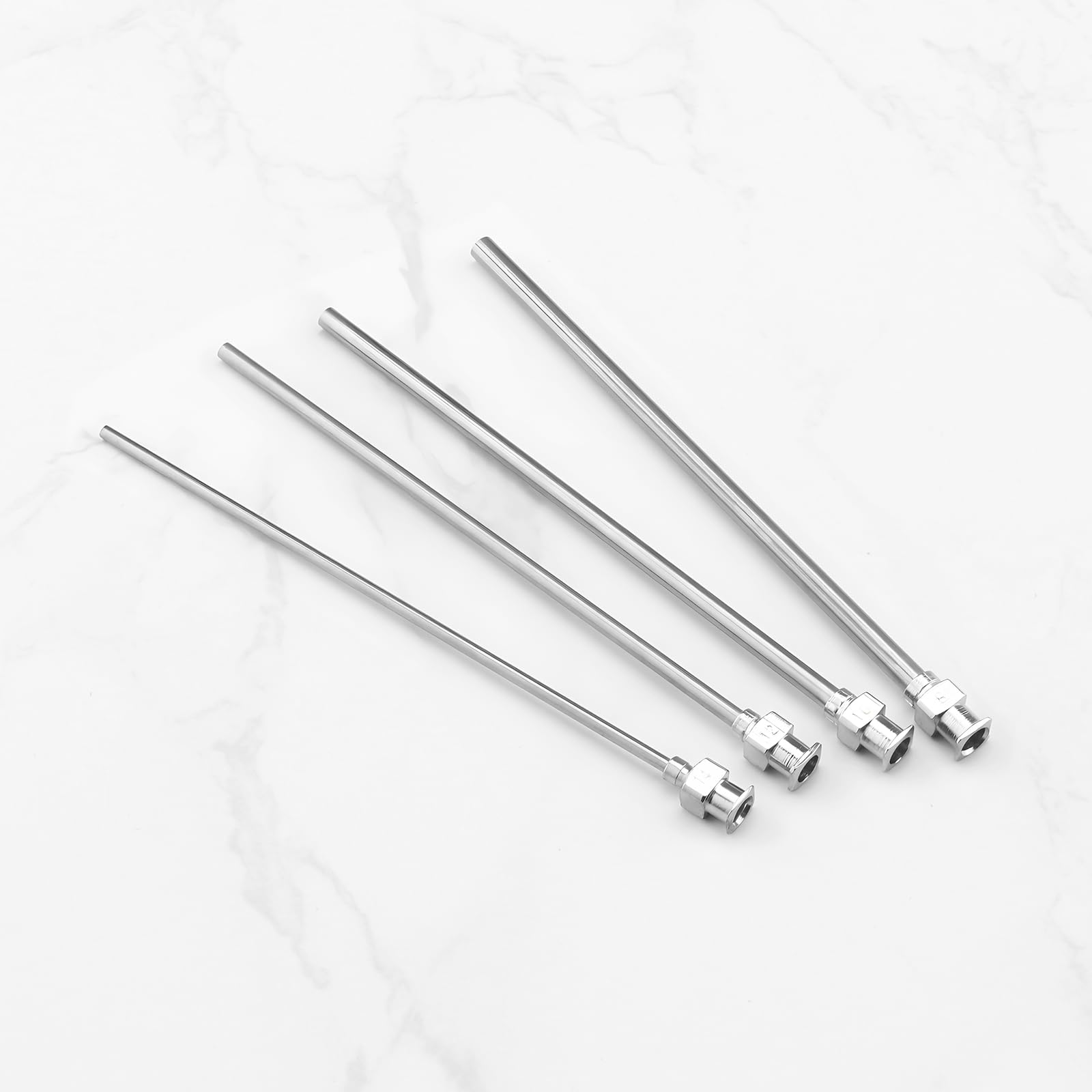 12 Stück Edelstahl-Dosiernadeln 112 mm Gesamtlänge 8 G/10 G/12 G/14 G stumpfe Nadeln für den industriellen Einsatz und Experimente Silber