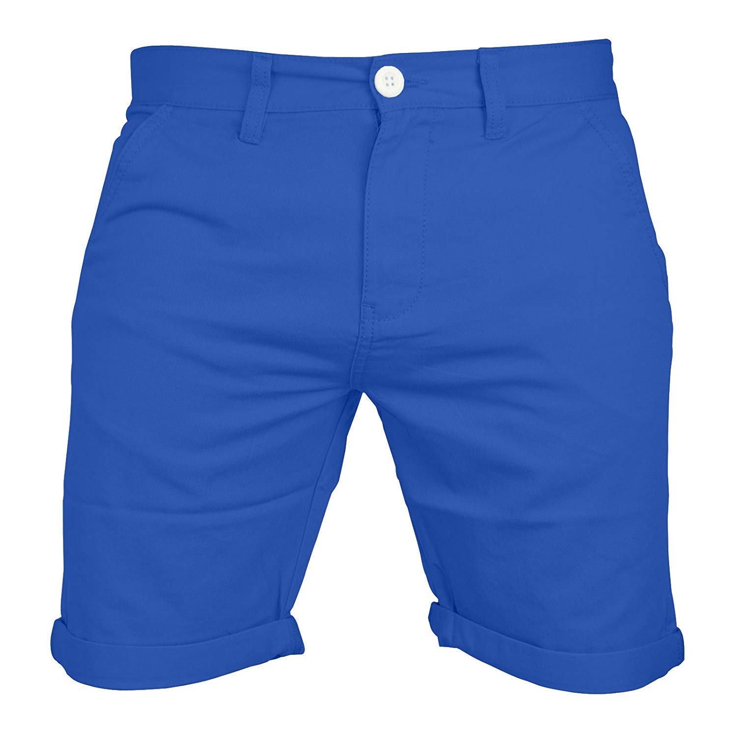 Westace Men's Royal Blue Chino Shorts Casual 100% Cotton Cargo Combat 34