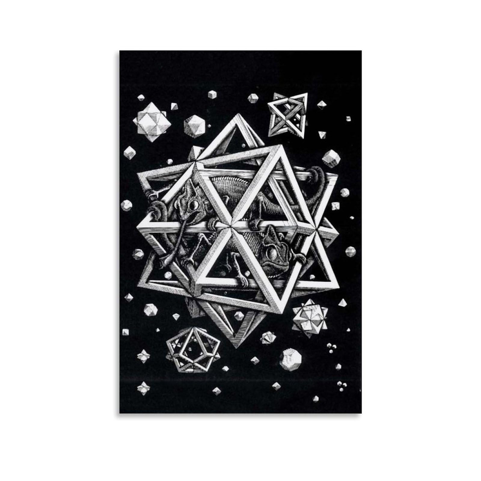 YYUEQIL Maurits Cornelis Escher Prints Stars Wall Art Wall Art Painting Canvas Gift Living Room Prints Bedroom Decor Artworks Unframe 16x24inch(40x60cm)