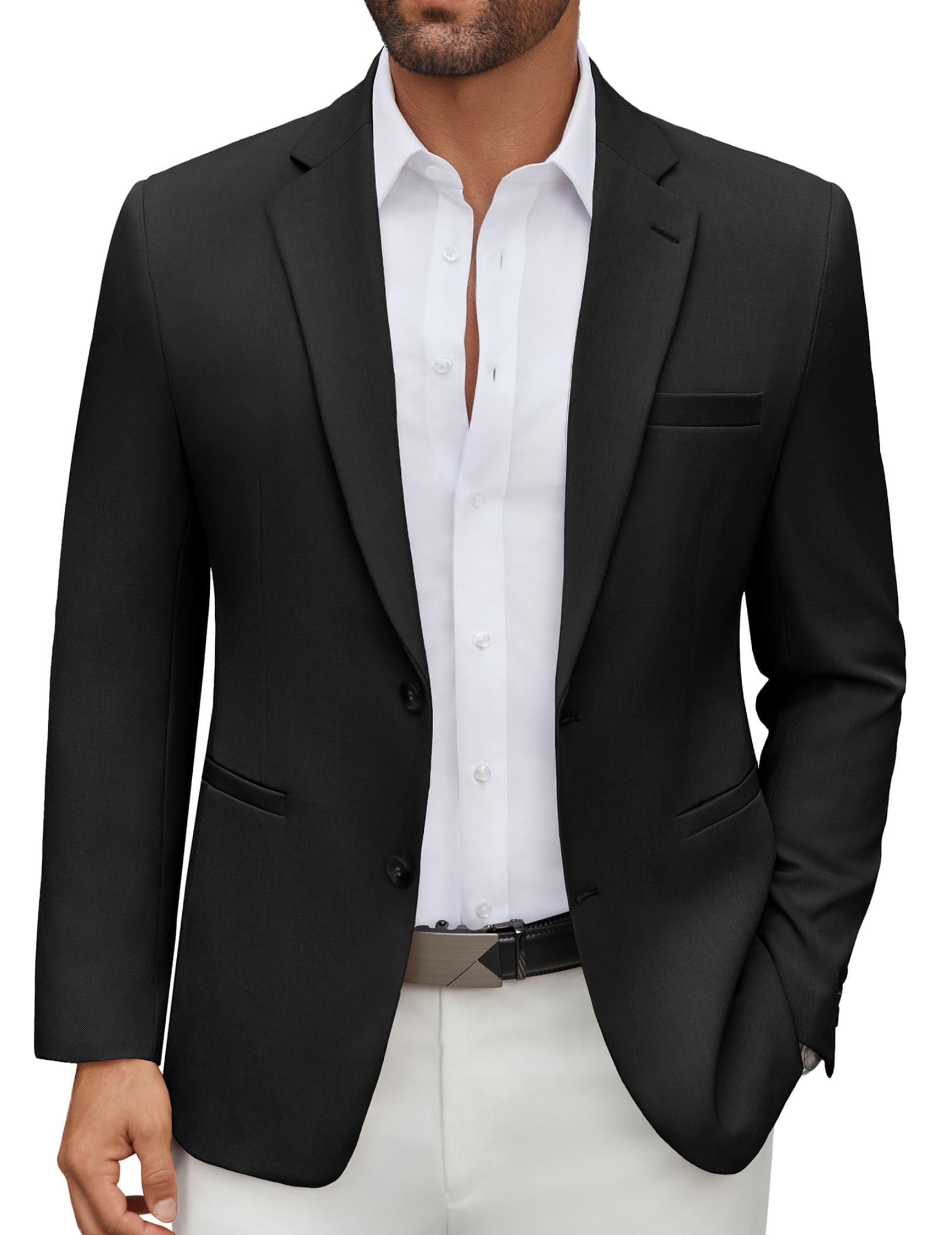 COOFANDY Herren Casual Sakko Sport Freizeit 2 Knöpfe Anzugjacke