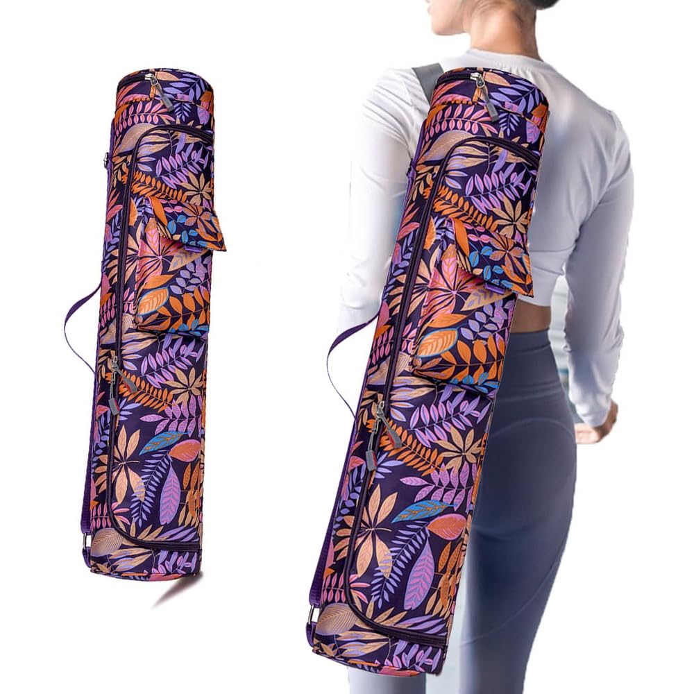 Oaygat Yoga Mat Bag Large with Carry Strap Sport Gym Carrier with Full Zipper Bottle Pocket and Wet Compartment Exercise Mat Luggage Bag Yoga Tote Carrier for Daily Trave Pilate — image 1