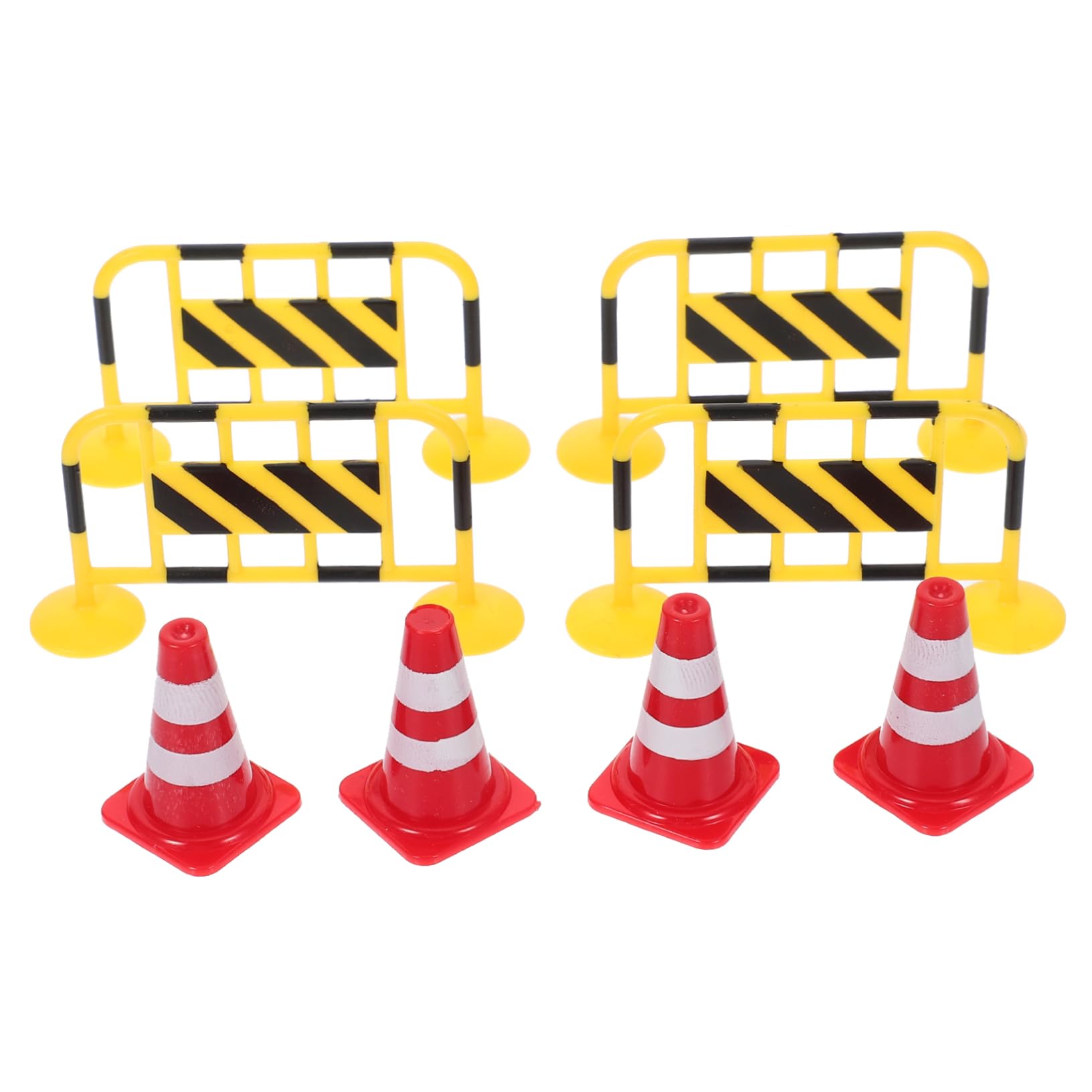 FUNOMOCYA Educational Traffic Model Toys 8pcs Miniature Road Sign Boys and Girls Roadblock Toys for Fun Playtime