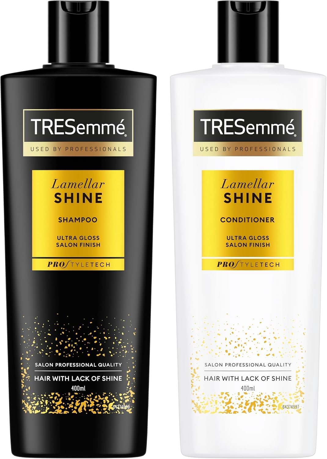 TRESemmé Lamellar Shine Haarpflegeset, Mit Shampoo und Conditioner, Seidiges, Glänzendes und Entwirrtes Haar, Verstärkte Haarfasern, Mit Lamellar-Technologie, 400 ml + 400 ml