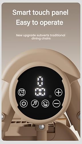 Miniatura 3 de Silla alta eléctrica de piel sintética para bebés y niños pequeños, silla alta inteligente Bluetooth para bebés con balanceo y alimentación del