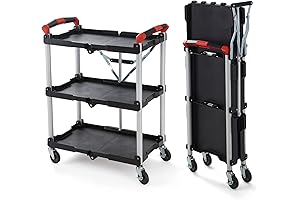 Olympia Tools Pack-N-Roll 150-Pound Folding Collapsible Collapsible Utility Cart with Wheels