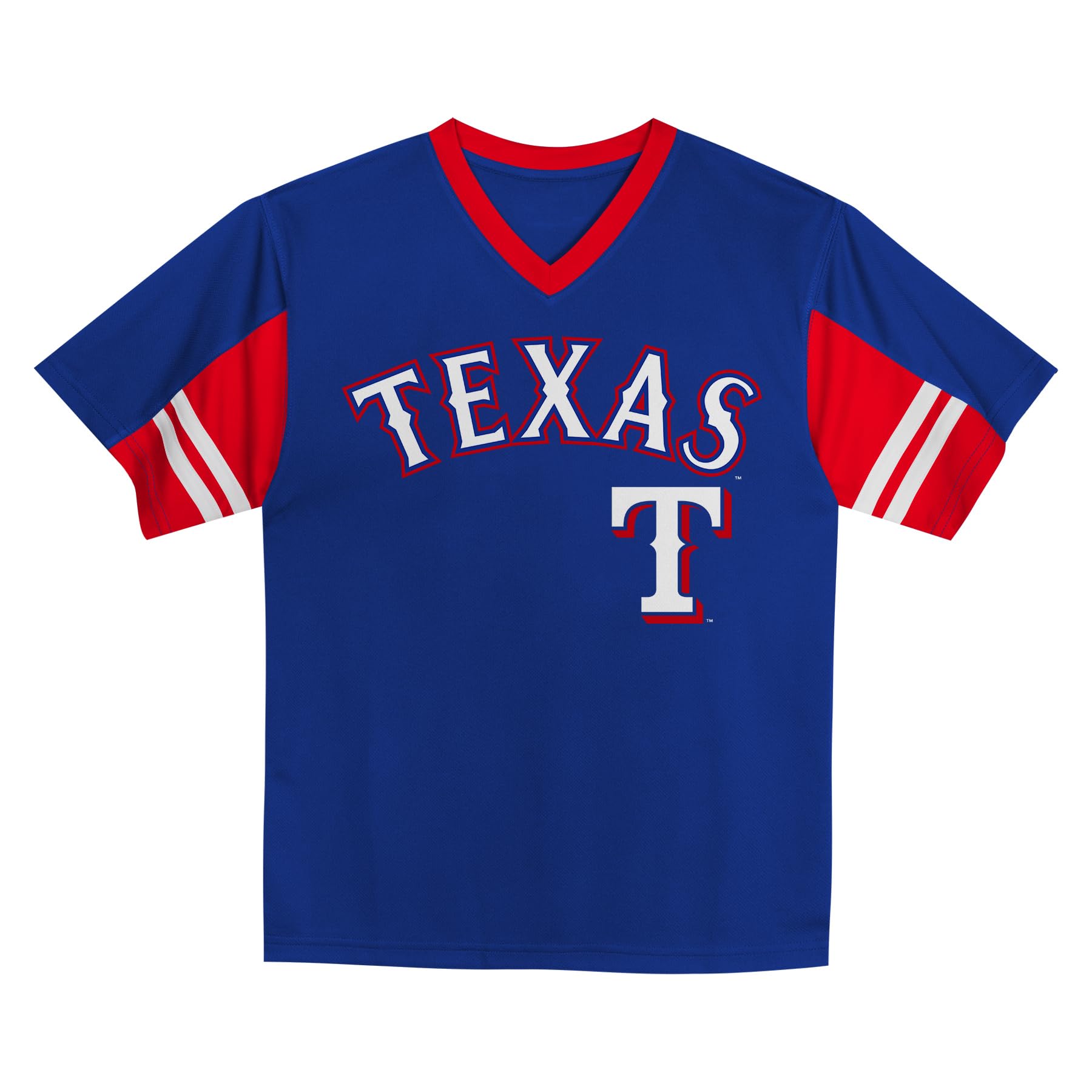 MLB Toddler 2T-4T Officially Licensed Team Color Primary Logo Baseball Fashion Top V-Neck Jersey — view 28
