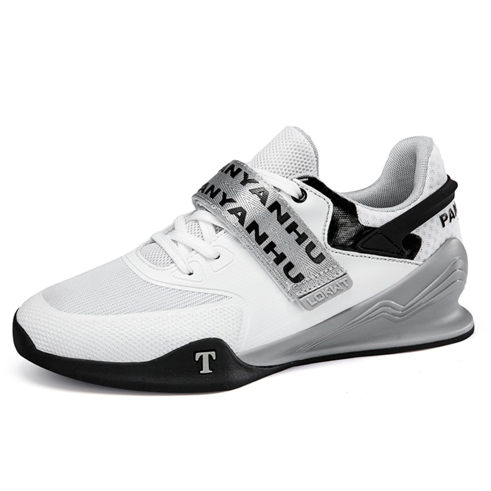 Baskets De Fitness Musculation Unisexes, Montante, Chaussures D'haltérophilie Et De Squat, Semelle en Caoutchouc Antidérapante, Chaussures De Musculation Lourde en Caoutchouc